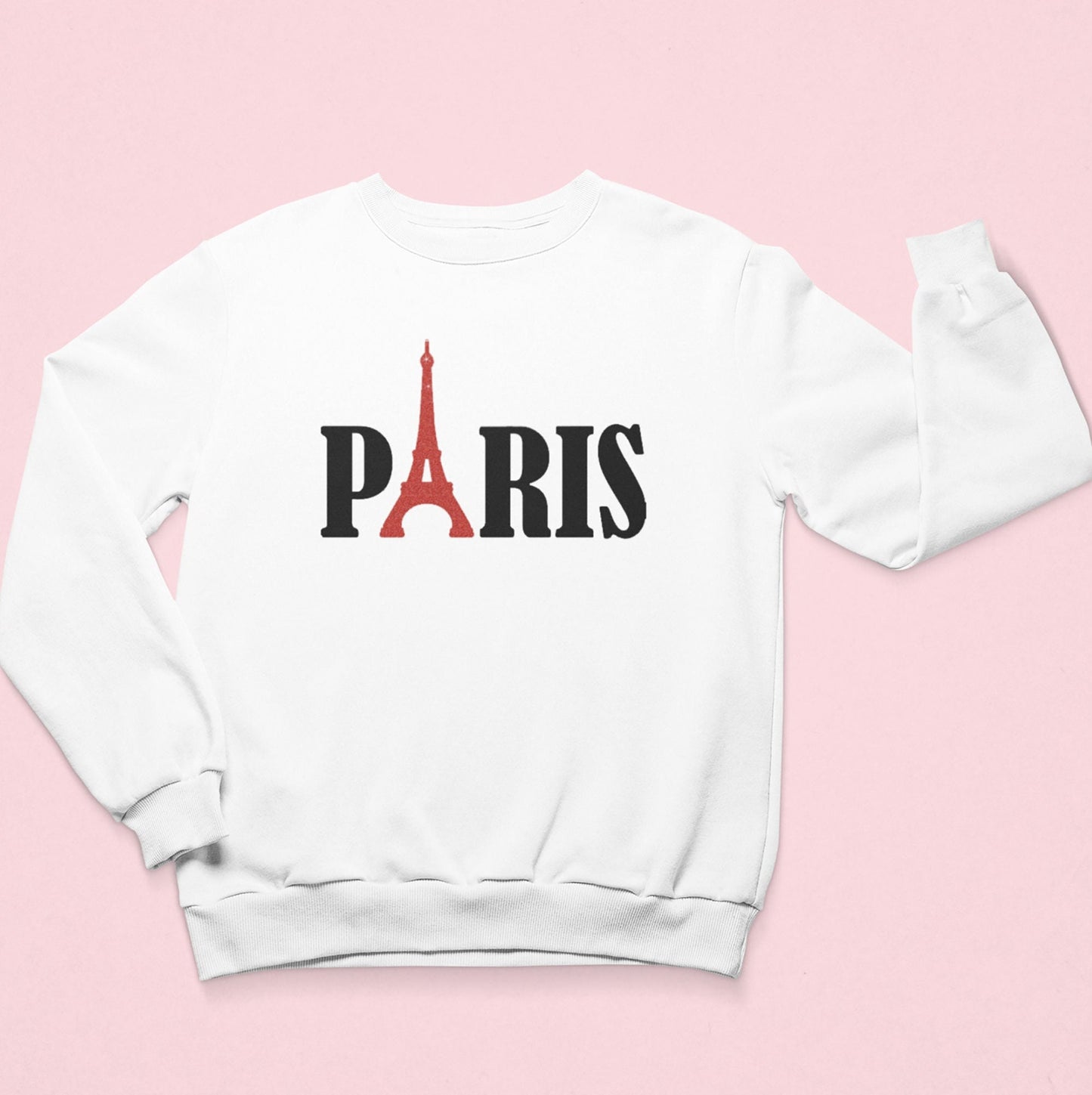Paris Love Eiffel Tower Sparkle Sweatshirt