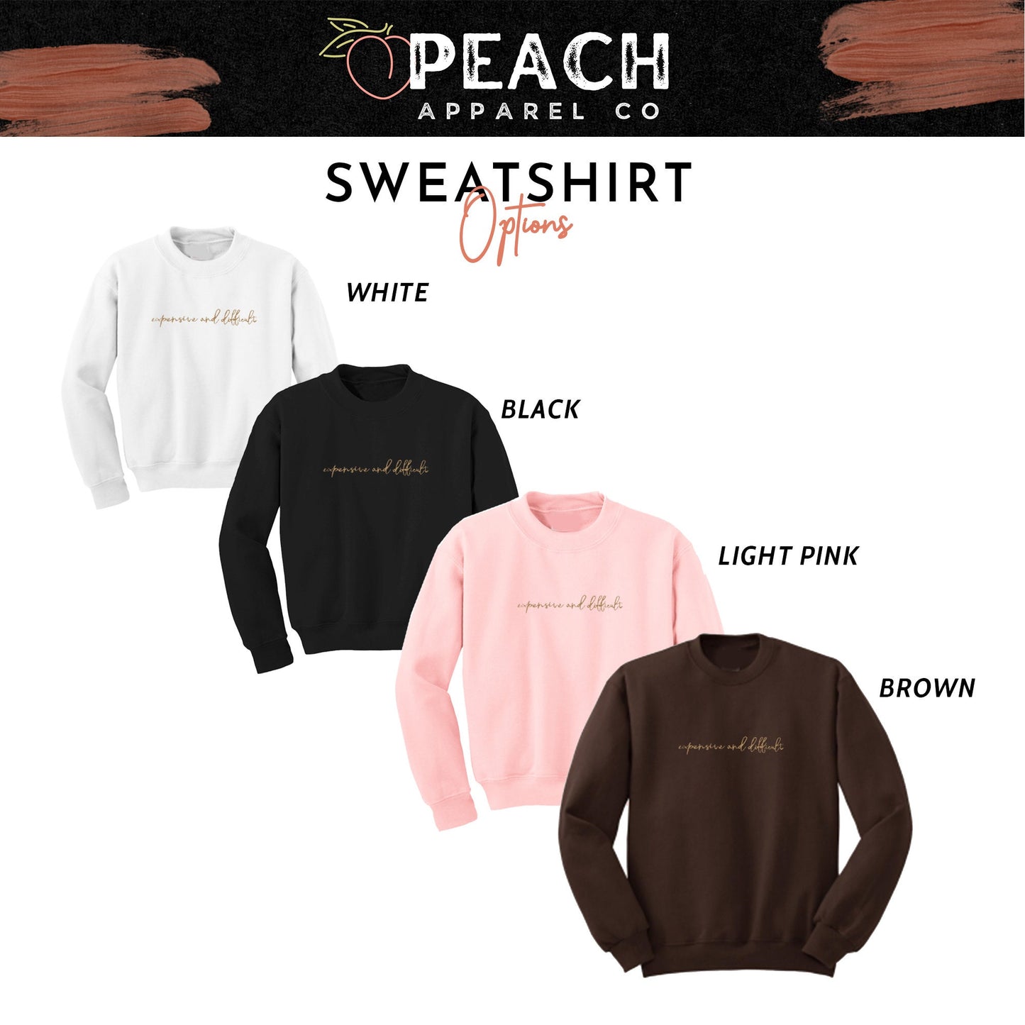 Expensive And Difficult Embroidered Sweatshirt