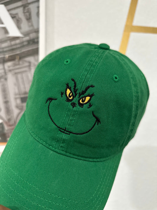 Cute Grinch Christmas Embroidered Baseball Cap