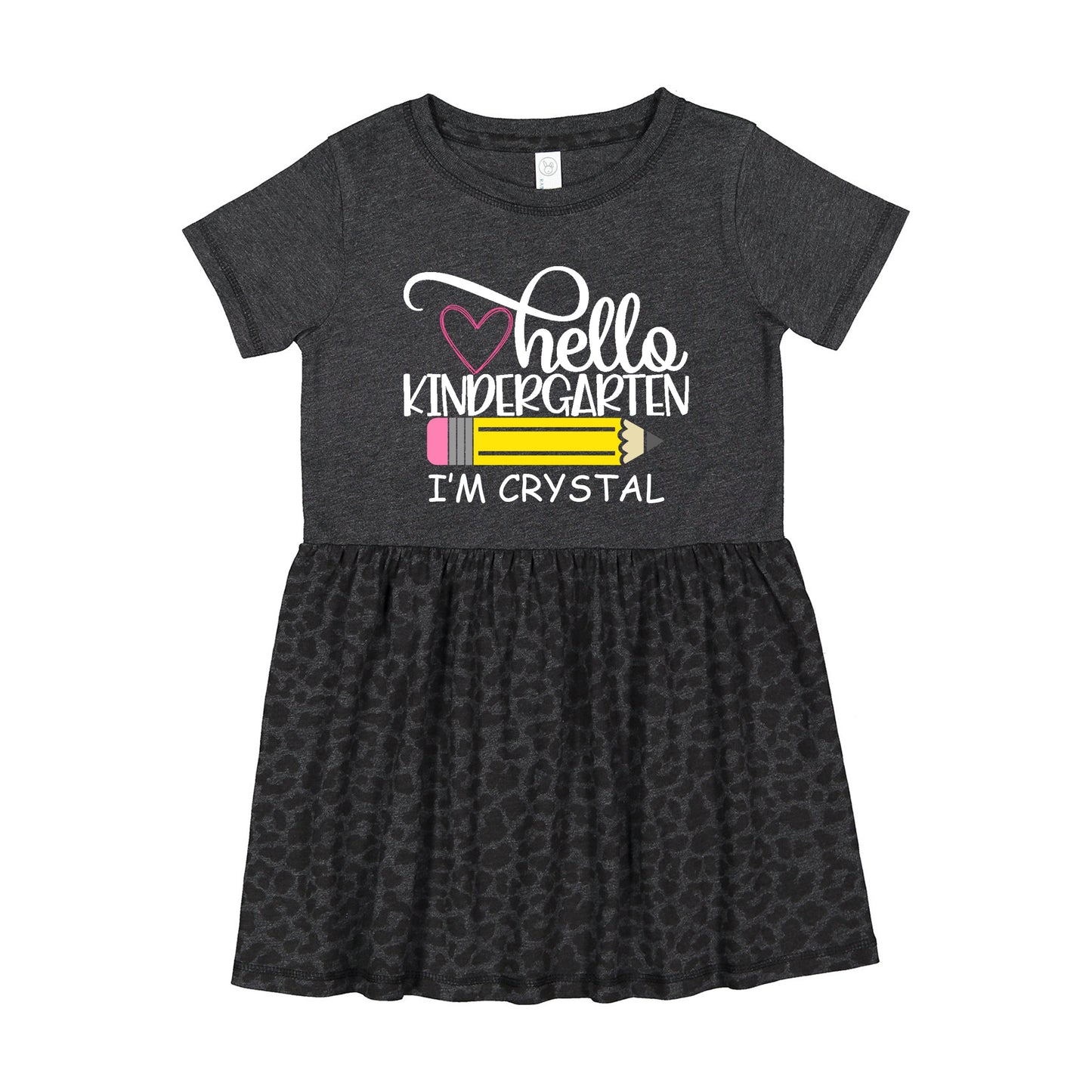 Hello Kindergarten Girls Ruffle Dress