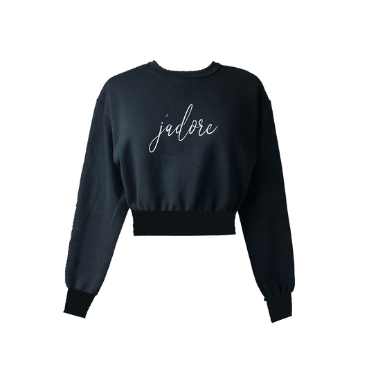 J'adore Paris Crop Top Sweatshirt