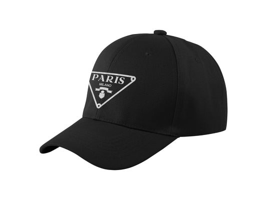 PARIS Dad Hat Black White Cute Designer Fashion Milano Marfa Style Cotton