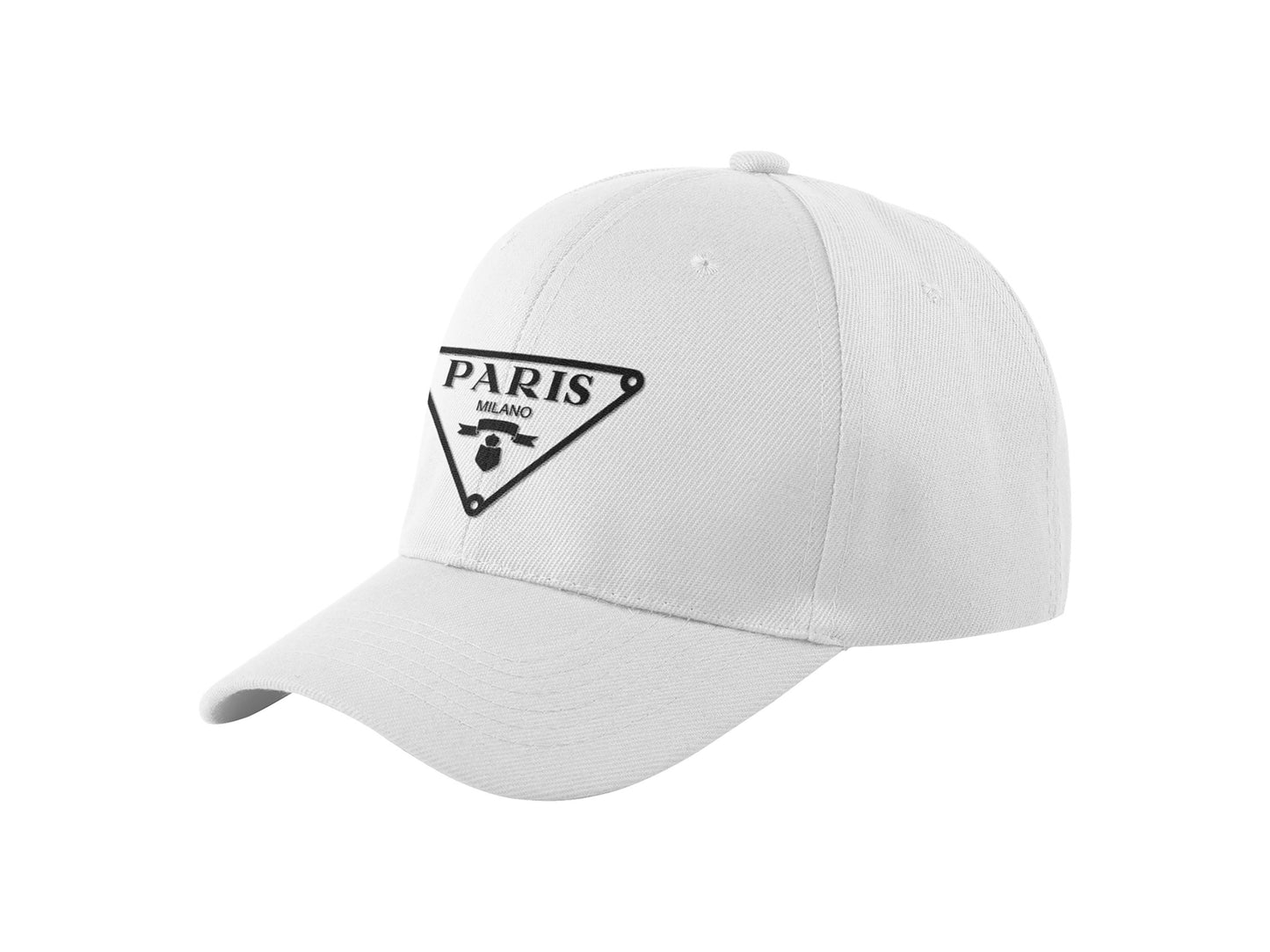 PARIS Dad Hat Black White Cute Designer Fashion Milano Marfa Style Cotton
