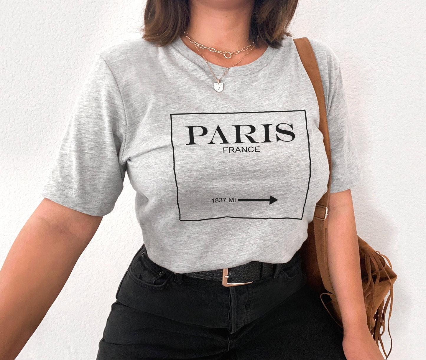 PARIS This Way T Shirt Cute Designer Fashion Milano Marfa Style Cotton Shirt