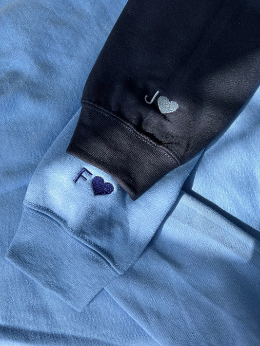 Couples Custom Embroidered Sweatshirt