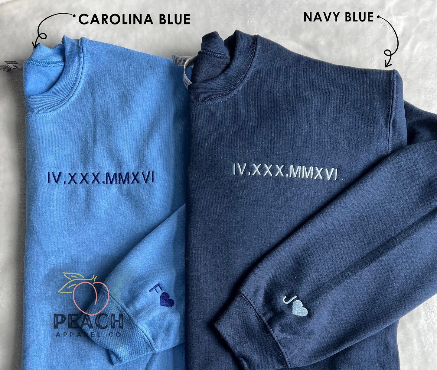 Couples Custom Embroidered Sweatshirt